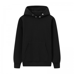 带纽扣套头卫衣定制印logo刺绣团体工作服长袖连帽广告衫班服订做